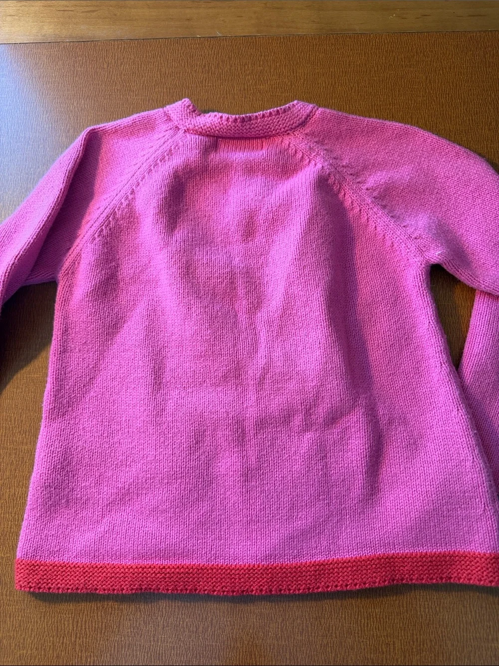 Mini Boden Hot Pink Holiday Sweater Top